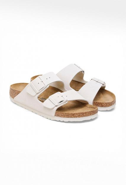Birkenstock Arizona Suede Leather Antique White